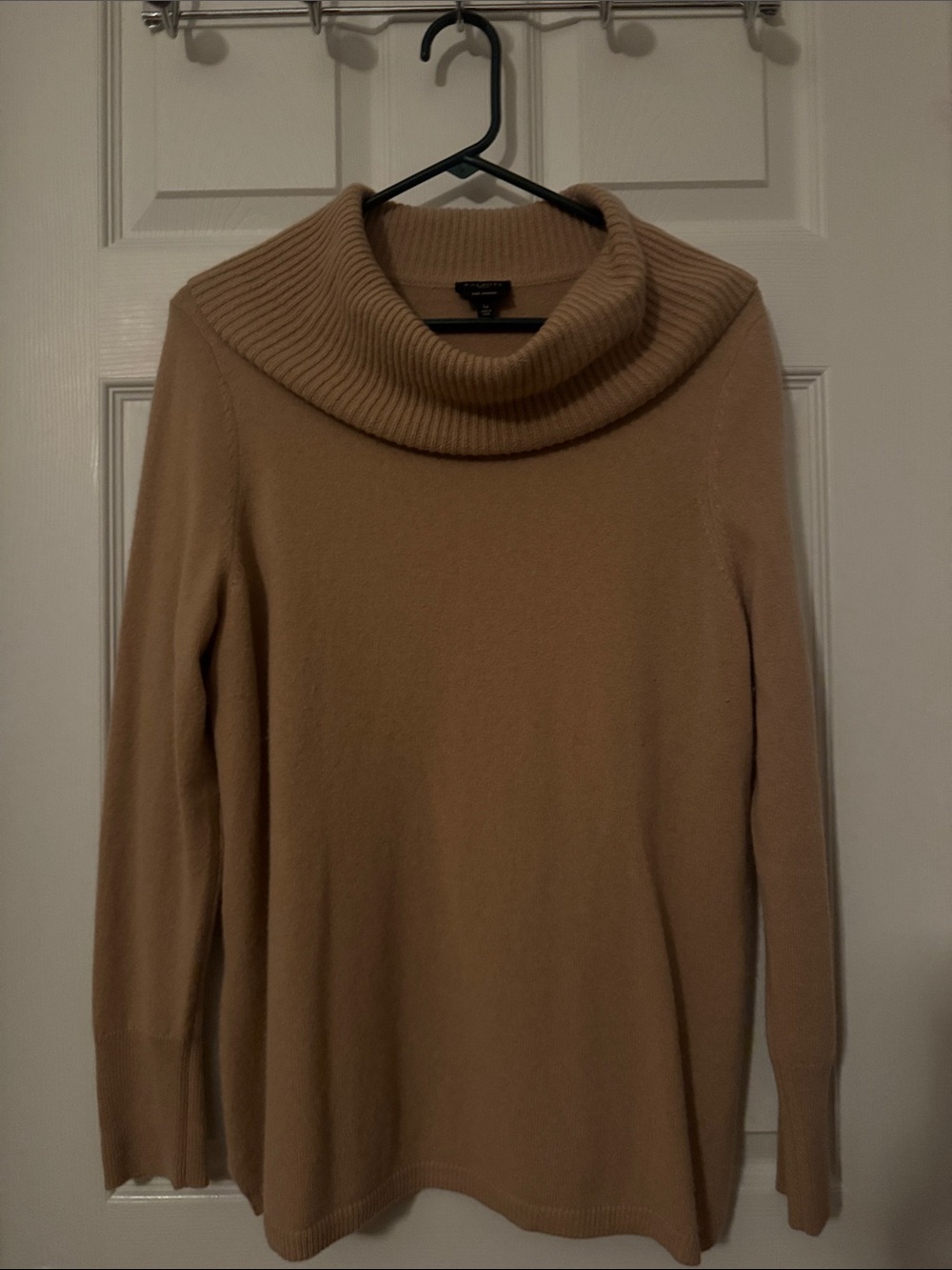 Talbots 100% Cashmere Women’s Camel Cowl Neck Sweater